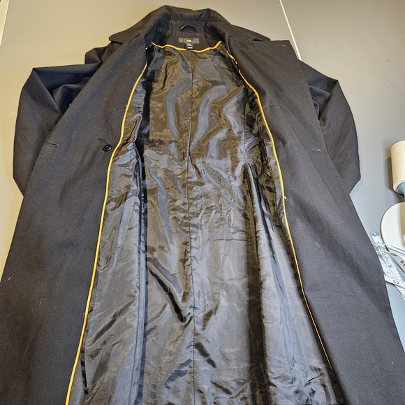 Peacoat/Military Style Trench Coat Black H&M Size 8 - Picture 7 of 8